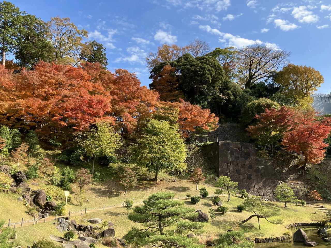 街全体が秋色に染まる金沢市で庭園や石垣と紅葉のコラボを満喫